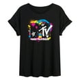 thumbnail image 1 of MTV Logo - Spray Paint - Juniors Oversized Graphic T-Shirt, 1 of 4