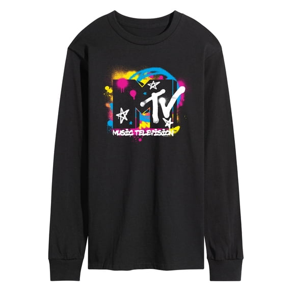 MTV Logo - Spray Paint - Men's Long Sleeve Graphic T-Shirt