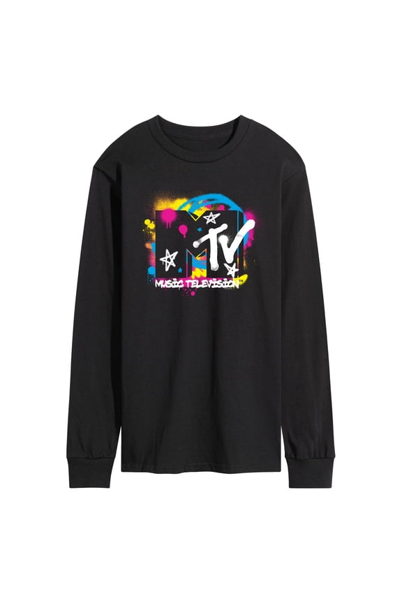 Logo - Spray Paint - Men's Long Sleeve Graphic T-Shirt