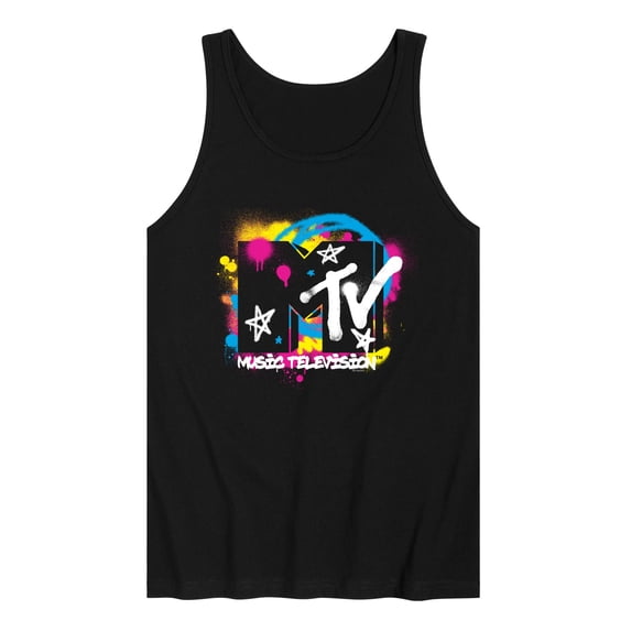 MTV Logo - Spray Paint - Men's Sleeveless Graphic Tank