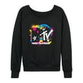 thumbnail image 1 of MTV Logo - Spray Paint - Women's French Terry Long Sleeve Pullover, 1 of 4