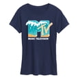 thumbnail image 1 of MTV - Logo Waves -  Women's Short Sleeve Graphic T-Shirt, 1 of 4