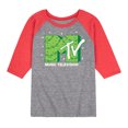 thumbnail image 1 of MTV - MTV Christmas Tree - Toddler & Youth Raglan Graphic T-Shirt, 1 of 1