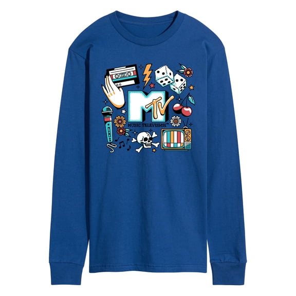 MTV - MTV Flash Tattoos - Men's Long Sleeve Graphic T-Shirt