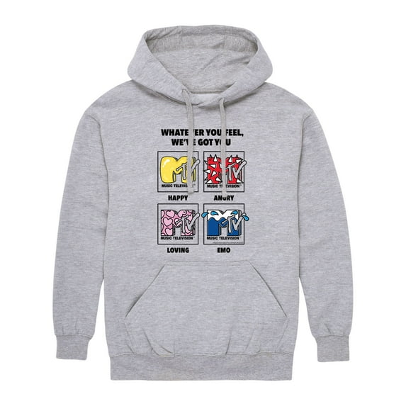 MTV - MTV Logo - Men's Pullover Hooded Fleece Sweatshirt