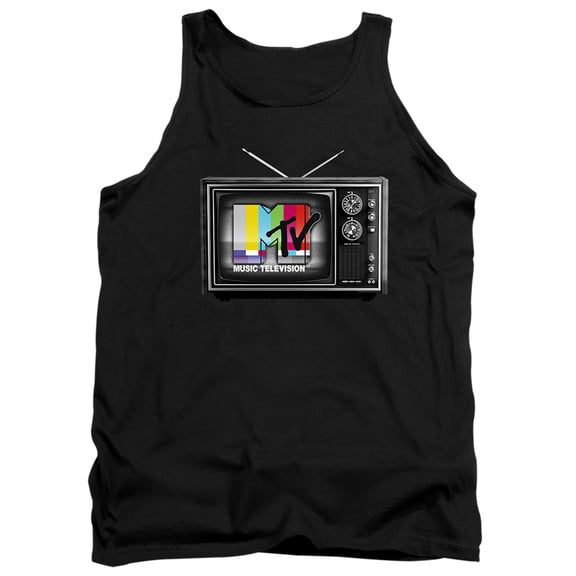MTV MTV Tv Unisex Adult Tank Top,Black, Small