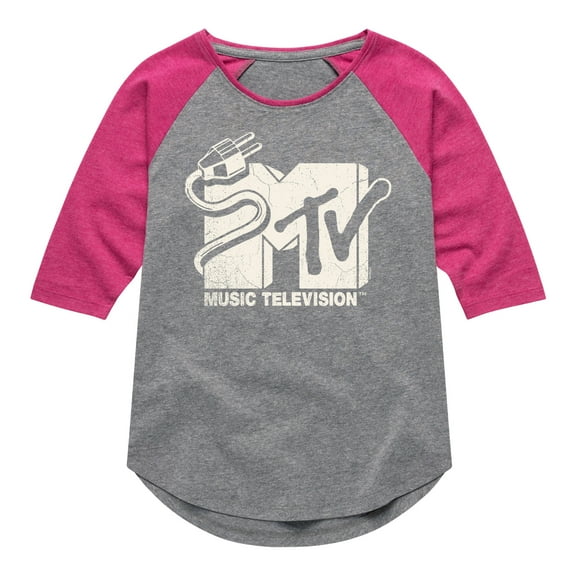 MTV - MTV Unplugged Logo - Toddler And Youth Girls Raglan Graphic T-Shirt