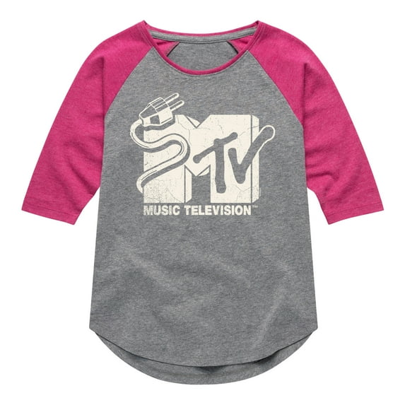 MTV - MTV Unplugged Logo - Toddler And Youth Girls Raglan Graphic T-Shirt