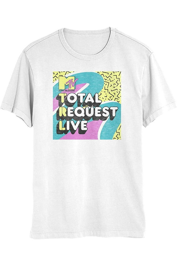 Mens Shirt with Fingerprint - #TBT Mens 1980's Clothing - I Want My T-Shirt TRL White, Small