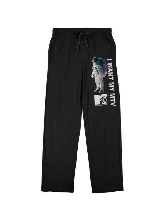 MTV Moon Man I Want My MTV Moon Man Men's Sleep Pajama Pants-Large