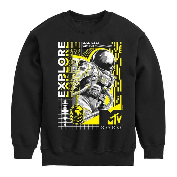 MTV Moon Person - Explore - Toddler And Youth Crewneck Fleece Sweatshirt