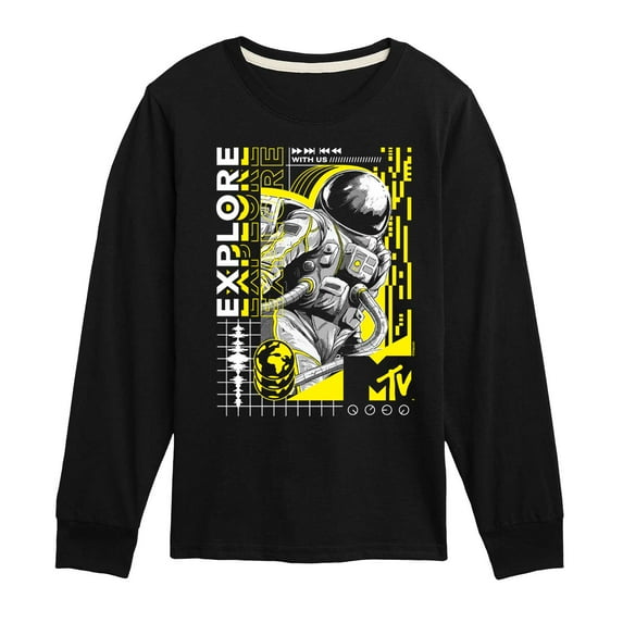 MTV Moon Person - Explore - Toddler And Youth Long Sleeve Graphic T-Shirt