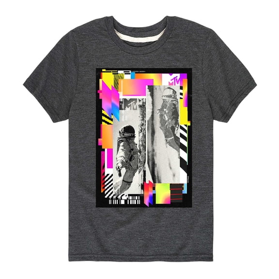 MTV Moon Person - Geo Collage - Toddler And Youth Short Sleeve Graphic T-Shirt