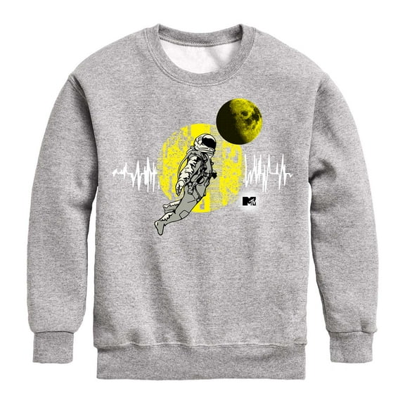 MTV Moon Person - Wavelength - Toddler And Youth Crewneck Fleece Sweatshirt