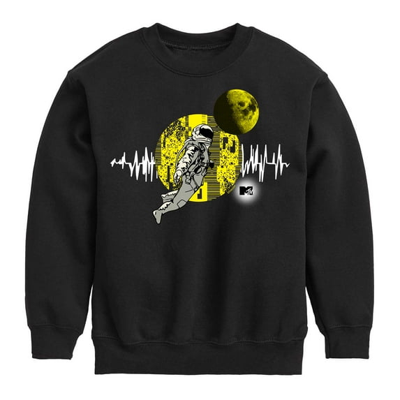 MTV Moon Person - Wavelength - Toddler And Youth Crewneck Fleece Sweatshirt