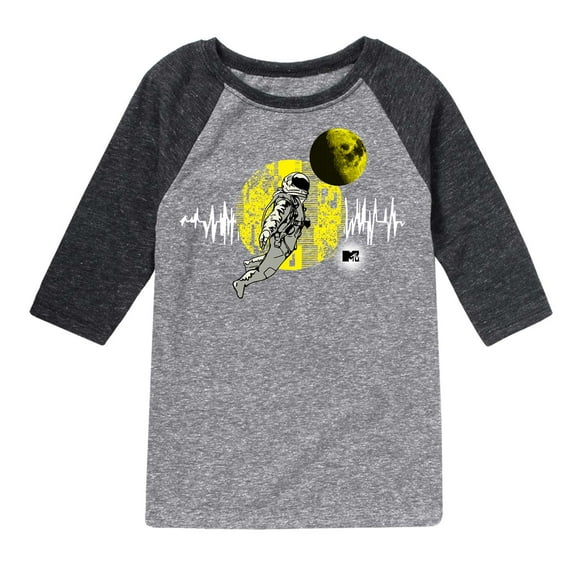 MTV Moon Person - Wavelength - Toddler And Youth Raglan Graphic T-Shirt