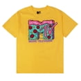 thumbnail image 1 of MTV Music Television Men's Officially Licensed Retro Vintage Graphic Logo Tee T-Shirt (X-Large, Yellow MTV Pizza), 1 of 1