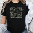 thumbnail image 1 of MTV Music Television Wild Flower Mushrooms MTV Logo T-Shirt Men's And Women's Graphic Tee 100% Cotton by TBun, Full Sizes S-5XL, 1 of 2