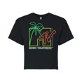 thumbnail image 1 of MTV - Neon Light Palm Tree Logo - Juniors Cropped Tee, 1 of 5