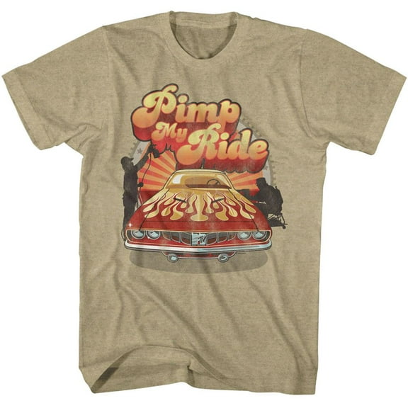 MTV Pimp My Ride Car Khaki Heather Adult T-Shirt