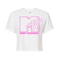 thumbnail image 1 of MTV - Pink Logo - Juniors Cropped Tee, 1 of 5