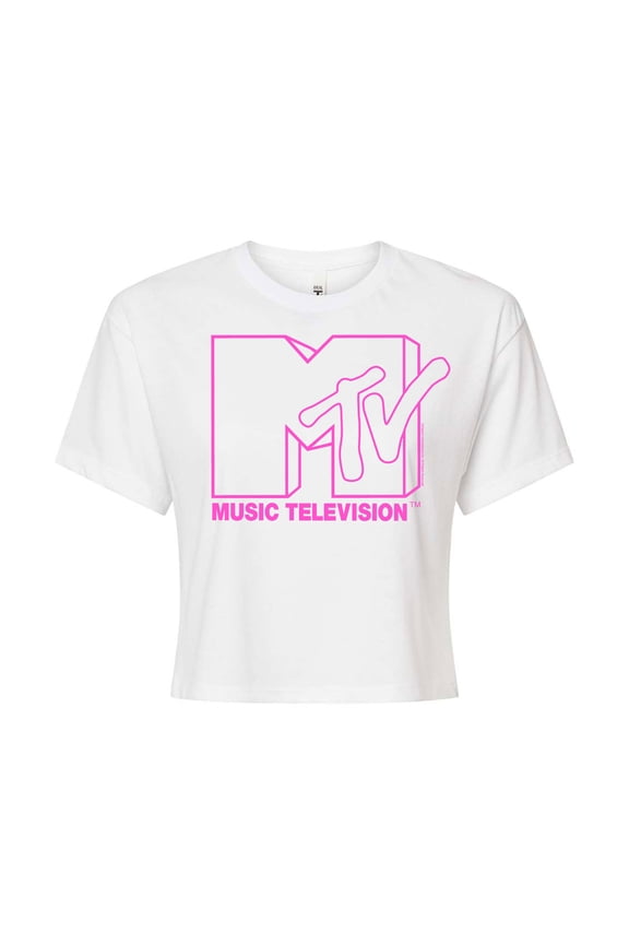 - Pink Logo - Juniors Cropped Tee