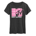 thumbnail image 1 of MTV - Pink Plaid  Logo  - Women's Short Sleeve Graphic T-Shirt, 1 of 4