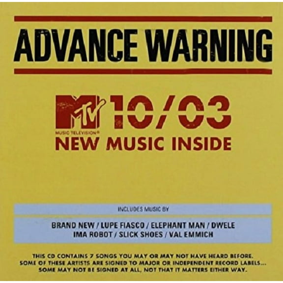 MTV Presents Advance Warning: 10/03