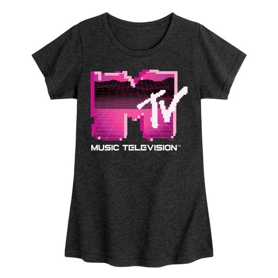 MTV - Retro Gamer Logo - Toddler & Youth Girls Short Sleeve Graphic T-Shirt