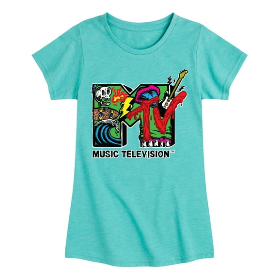 MTV - Skater - Toddler & Youth Girls Short Sleeve Graphic T-Shirt