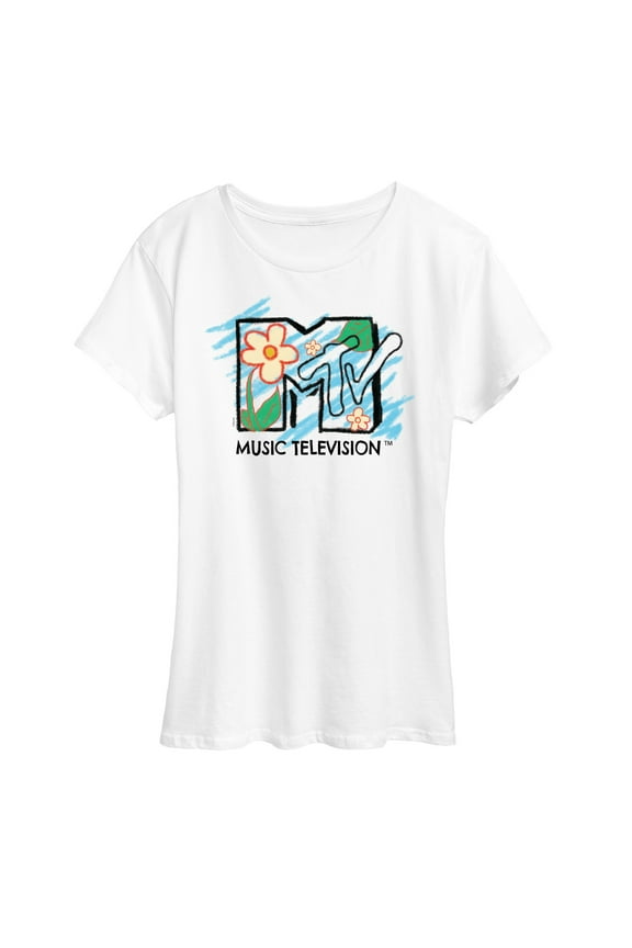 - Sketchy Flowers Logo   - Women's Short Sleeve Graphic T-Shirt