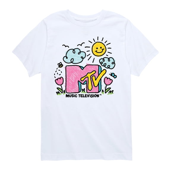 MTV - Sketchy Logo - Youth Boys Short Sleeve Graphic T-Shirt