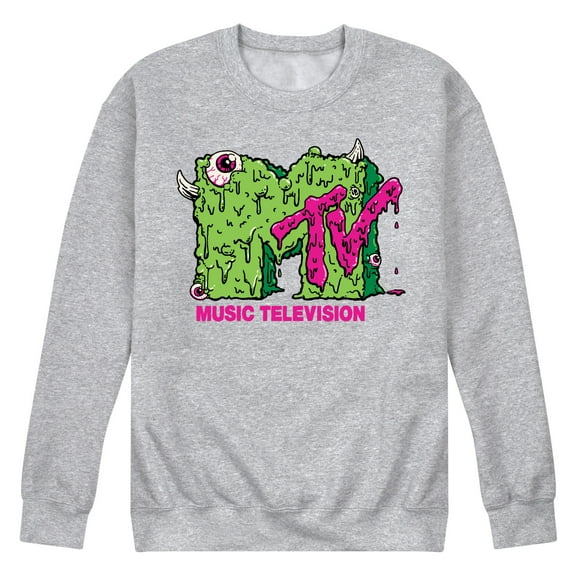 MTV - Slime Logo - Men's Crew Neck Fleece Pullover