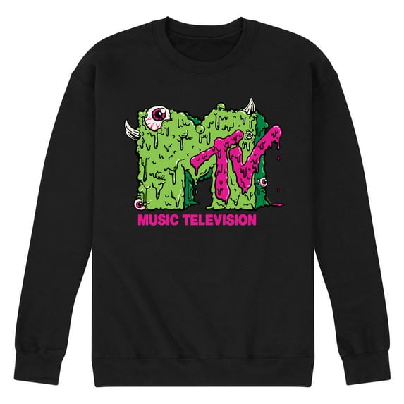 MTV - Slime Logo - Men's Crew Neck Fleece Pullover