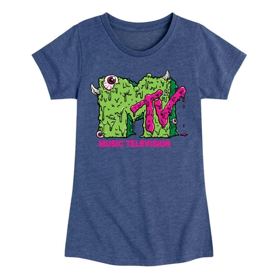 MTV - Slime Logo - Toddler & Youth Girls Short Sleeve Graphic T-Shirt
