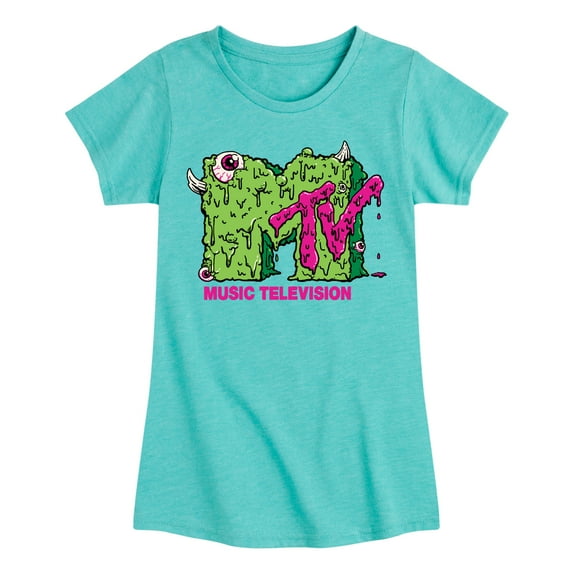 MTV - Slime Logo - Toddler & Youth Girls Short Sleeve Graphic T-Shirt