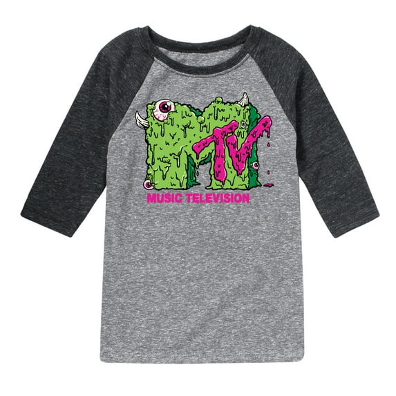 MTV - Slime Logo - Toddler & Youth Raglan Graphic T-Shirt