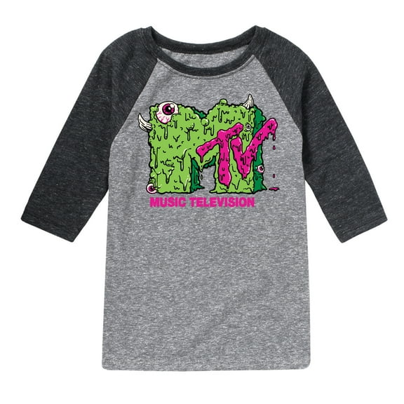 MTV - Slime Logo - Toddler & Youth Raglan Graphic T-Shirt