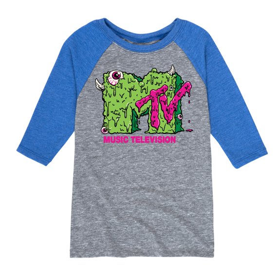 MTV - Slime Logo - Toddler & Youth Raglan Graphic T-Shirt