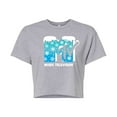 thumbnail image 1 of MTV - Snowflakes  - Juniors Cropped Cotton Blend T-Shirt, 1 of 5