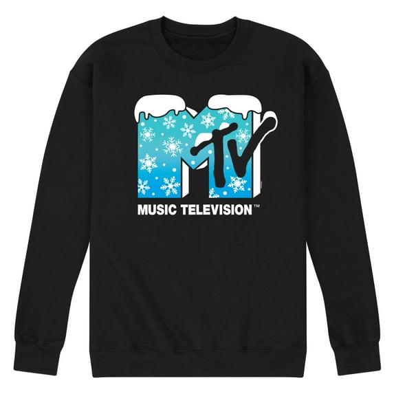 MTV - Snowflakes - Men's Crew Neck Fleece Pullover