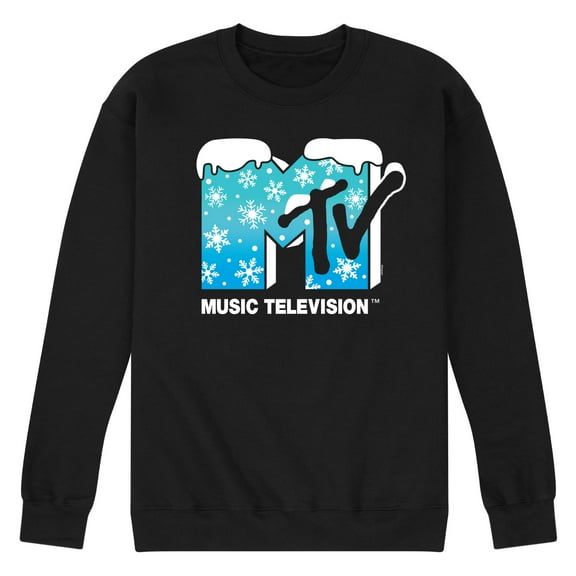 MTV - Snowflakes  - Men's Crew Neck Fleece Pullover