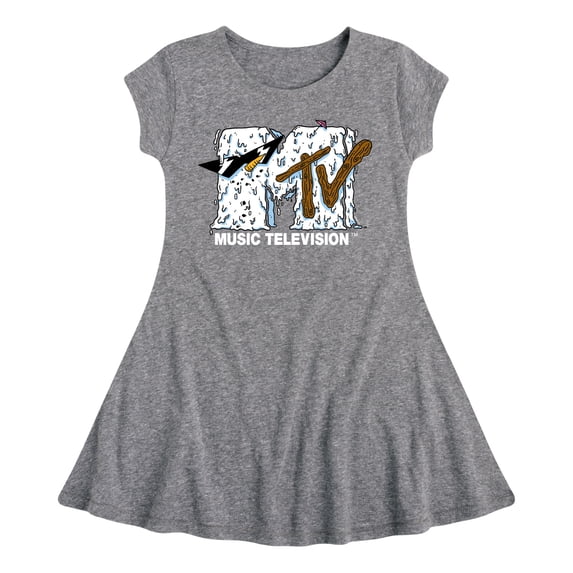 MTV - Snowman Logo - Toddler & Youth Girls Fit & Flare Dress