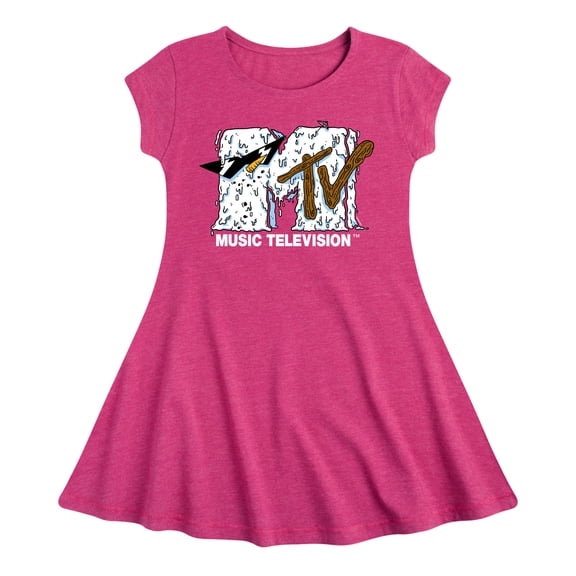 MTV - Snowman Logo - Toddler & Youth Girls Fit & Flare Dress