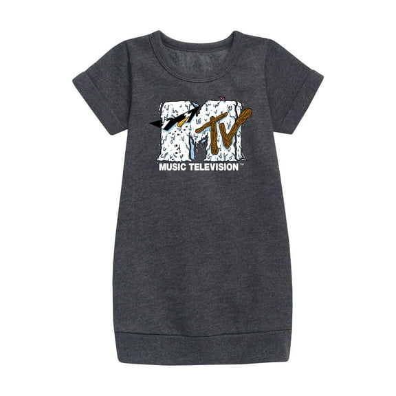 MTV - Snowman Logo - Toddler & Youth Girls Fleece Dress