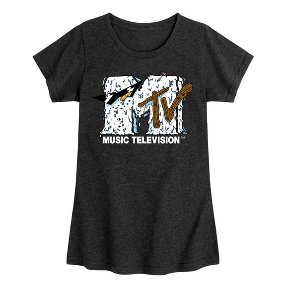 MTV - Snowman Logo - Toddler & Youth Girls Short Sleeve Graphic T-Shirt