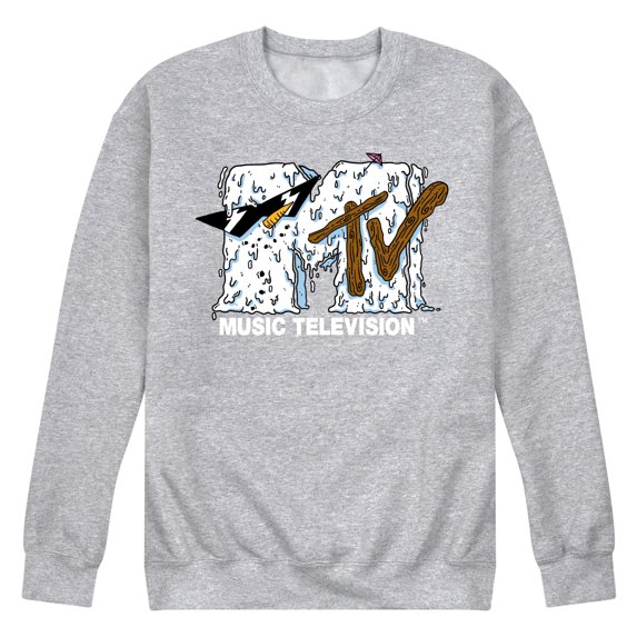 MTV - Snowman - Men's Crew Neck Fleece Pullover