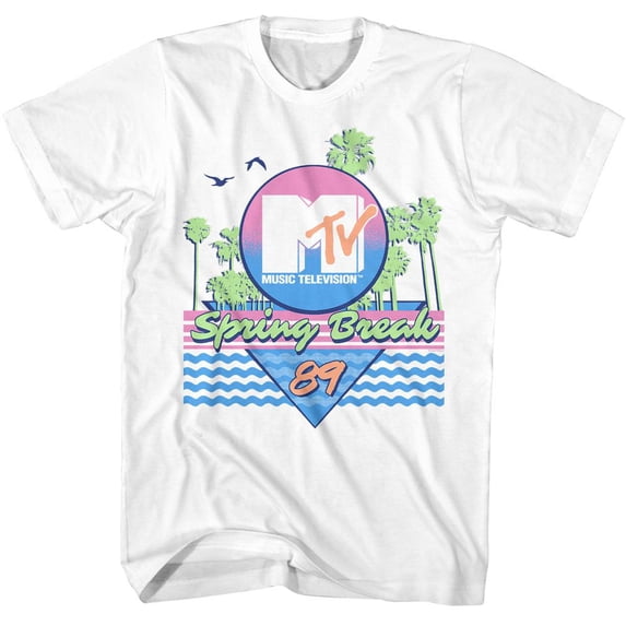 MTV Spring Break 89 White Adult T-Shirt