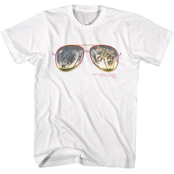 MTV Spring Break 91 Aviators White Adult T-Shirt