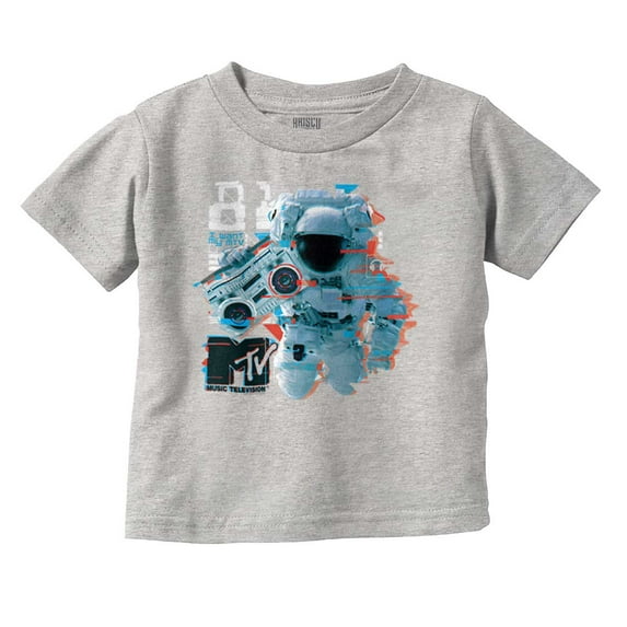 MTV Static Glitch Boombox Moon Man Toddler Boy Girl T Shirt Infant Toddler Brisco Brands 6M